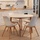ETC Shop etc-shop Esszimmerstühle Eiche weiß Schalenstühle 4er Set Küchenstühle Holz, Kunststoff, PP Sitzpolster, PU Leder, BxTxH 48x42x82 cm, 4er Set