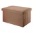 Intirilife Sitzhocker mit Stauraum und Deckel Textil 78 x 38 x 38 cm Bernsteinbraun