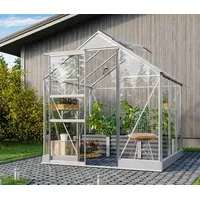 Vitavia Gewächshaus Pontos 3800, ESG, inkl. Fundament, Silber