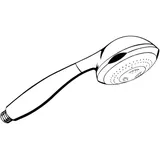 Hansgrohe Handbrause Axor Carlton 17850000 chrom, mit Quiclean