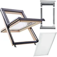 Wellker Komplett-Set Dachfenster Holz R45 2-fach Verglasung mit Verdunkelung ZRV, made by Roto, 54x98 cm (5/9)