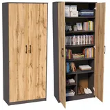 home collective Mehrzweckschrank 74 x 0 x 0 cm Grau