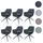 Mendler Esszimmerstuhl HWC-M53 Stoff dunkelgrau 6er Set