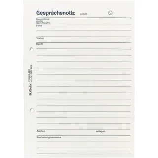 Herlitz Formularbuch Gesprächsnotiz A5 Weiß