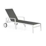 Brafab Leone Gartenliege 198 x 60 x 90 cm Weiß