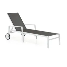 Brafab Leone Gartenliege 198 x 60 x 90 cm Weiß