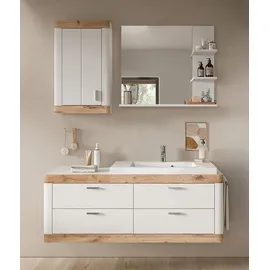 VCM xonox.home Badezimmerspiegel mit Ablage Laredo weiß Nachbildung 70x80x16 cm