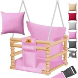Kidiz Holz-Schaukel rosa