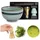 WESTCRAFT Matcha Set 4 tlg. Original japanische Schale mit Besen & Löffel Edo Japan Geschenkverpackung mit Matcha Besen Chasen , Matchabesen ,Matchabesen Halter ,Matcha Bambuslöffel Chashaku (Green Wasabi)