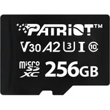Patriot 256GB microSDXC VX V30 U3 A2 (256 GB, microSDXC, U3, UHS-I), Speicherkarte, Schwarz