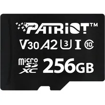 Patriot 256GB microSDXC VX V30 U3 A2 (256 GB, microSDXC, U3, UHS-I), Speicherkarte, Schwarz