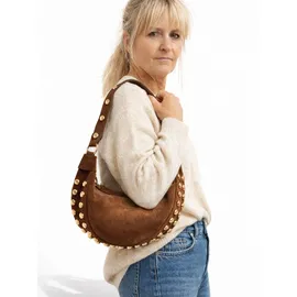 COLLEZIONE ALESSANDRO Étoile Schultertasche Wildleder Braun