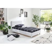 Westfalia Schlafkomfort Polsterbett, weiß, B:110cm L:210cm, Bezug: Microvelours (100%