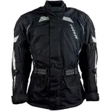 ROLEFF RACEWEAR Lange Textilmotorradjacke mit Verstärkungen aus Nubuk Leder Schwarz 6XL