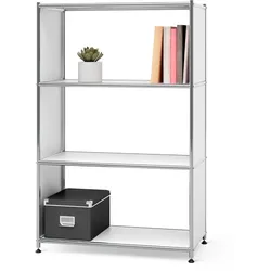 Tchibo - Regal Metall »Cn3« mit 3 Fächern - 77x40x120,5cm - chrom - Stahl / Kunststoff / Kunststoff