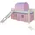 Homestyle4u Hochbett Weiß Rosa, Holz, 90x200 cm, Kinder- & Jugendzimmer, Kindermöbel, Kinderbetten, Hochbetten