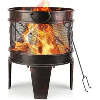 TLGREEN Feuerschale, Feuerschalen für den Garten, 58x45x42cm Feuerkorb, Feuerstelle