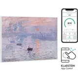 Klarstein Infrarotheizung mit Thermostat, 500W Elektroheizung, Smart Home Bild-Infrarotheizung zur Wandmontage, IR mit IoT/WiFi App-Control, Feucht... - Bunt