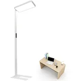 ShineMuse LED Stehlampe für Büro – UGR 98 | 6600lm Vollspektrum Tageslichtlampe dual dimmbar | Augenschutz Deckenfluter 4000K – Office Leselampe für Kinderzimmer & Homeoffice