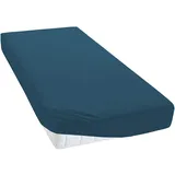 TM MAXX Jersey Spannbettlaken für Baby und Kinder mit Öko-Tex Standard (Marine 026, 180x200) Matratzenhöhe bis 30 cm, Spannbetttuch aus 100% Baumwolle