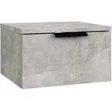 vidaXL Wand-Nachttisch Betongrau 34x30x20 cm