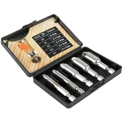 HAMMERSCHMITT 5-teiliges Schrauben-Entferner-Set geeignet für diverse Schrauben-Köpfe und passend für gängige Schrauber und Bohrmaschinen Werkzeug-Zubehör P8-HS-SRH2 - One-Size