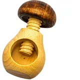 Neustanlo Nussknacker Pilz Design in Braun massives Buchenholz