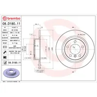 Brembo Bremsscheibe 08.D180.11