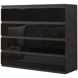 Hti-Living Kenji 115 x 97 x 40 cm Hochglanz Schwarz