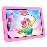 VASOUN Tablet Kinder 10 Zoll, 4G Phone Kids Tablet mit Gehäuse, Android 14, 4G LTE+5G WiFi, 128 GB ROM, Dual Kamera, 8000mAh, Kindersicherung, Kindersoftware Vorinstalliert(Rosa)