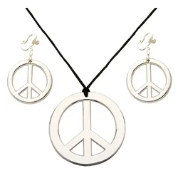 Peace Kette und Ohrring Set - OS