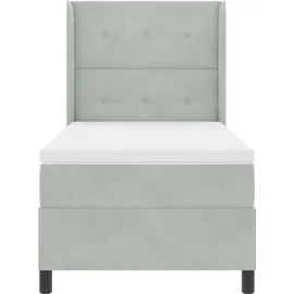vidaXL Boxspringbett 100 x 200 cm Hellgrau