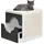 Relaxdays Katzenschrank für Katzentoilette, Katzenklo verstecken, ausziehbare Schublade, HBT: 57 x 50 x 60 cm, weiß/grau