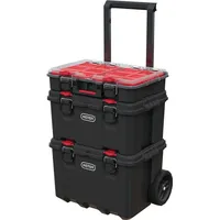 KETER Stack n Roll Werkzeugkasten unbestückt Schwarz 52,5x41,1x69,4 cm