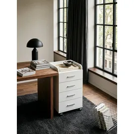 KADIMA DESIGN Isonzo Rollcontainer 40 x 33 x 71 cm weiß