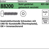 Industrial Quality Supplies Linsenkopfschraube für Kunstoffe VG 2,2x10 Stahl