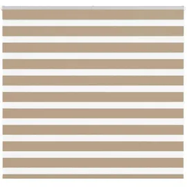 vidaXL Doppelrollo 160 x 150 cm Zebra/Sandbraun