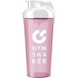 gymshaker Protein Shaker 800 ml mit Wabenstruktur-Sieb rosa