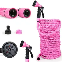 Grafner 1/2" Flexibler Gartenschlauch 30 Meter, pink inkl. 10