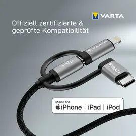 Varta 57937 Speed Charge Sync 3in1 Ladekabel Micro USB, 2m
