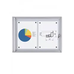 Schaukasten ECO BT26 Indoor 1x2 DIN A4 (Außenformat: 491x350mm)