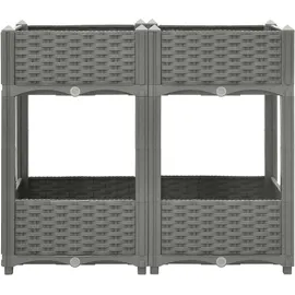 vidaXL Hochbeet 80x40x71 cm Polypropylen