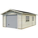 PALMAKO AS Blockbohlen-Garage, BxT: 360 x 550 cm (Außenmaße), Holz - beige