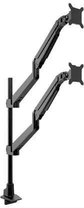 M - mounting kit - gas lift - for 2 LCD displays - VESA dual stacked pole - black - Max 20 kg - recommended for 15