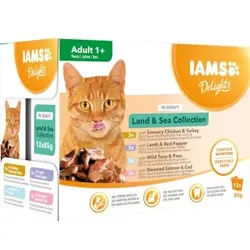 IAMS Delights Adult 12x85g Land & Sea Collection