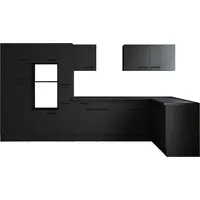 Respekta Winkelküche L-Form 370 cm grau
