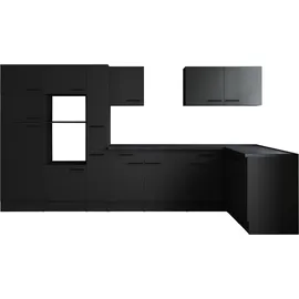 Respekta Winkelküche L-Form 370 cm grau