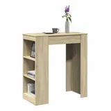vidaXL Bartisch mit Regal 95 x 47 x 103,5 cm Braun