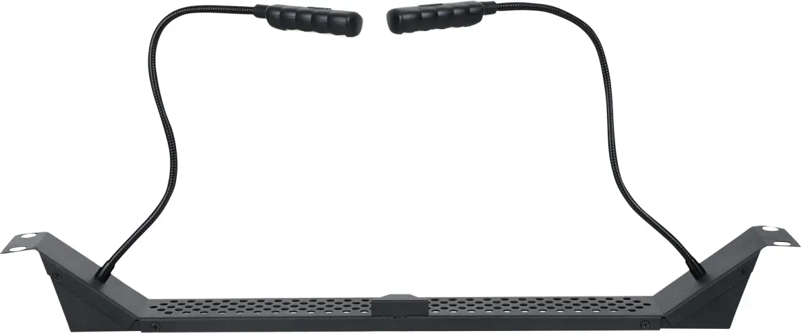 Showgear 19 Inch Rackmount Light 1U - 2 x weiße Schwanenhals-LED