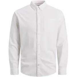 JACK & JONES Oxford Langarmhemd White / Slim Fit L